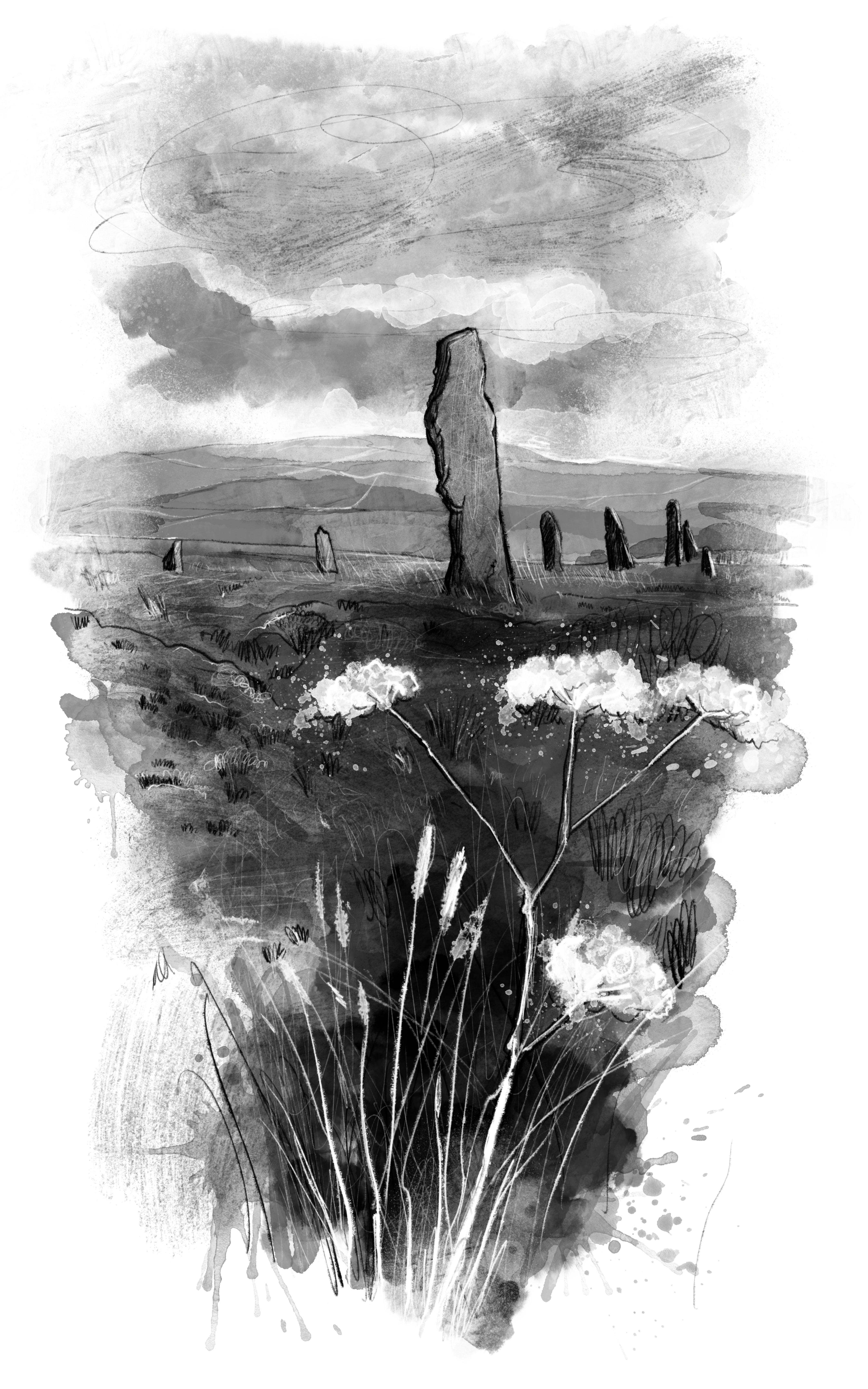 Ring of Brodgar — illustration by Adam Clarke