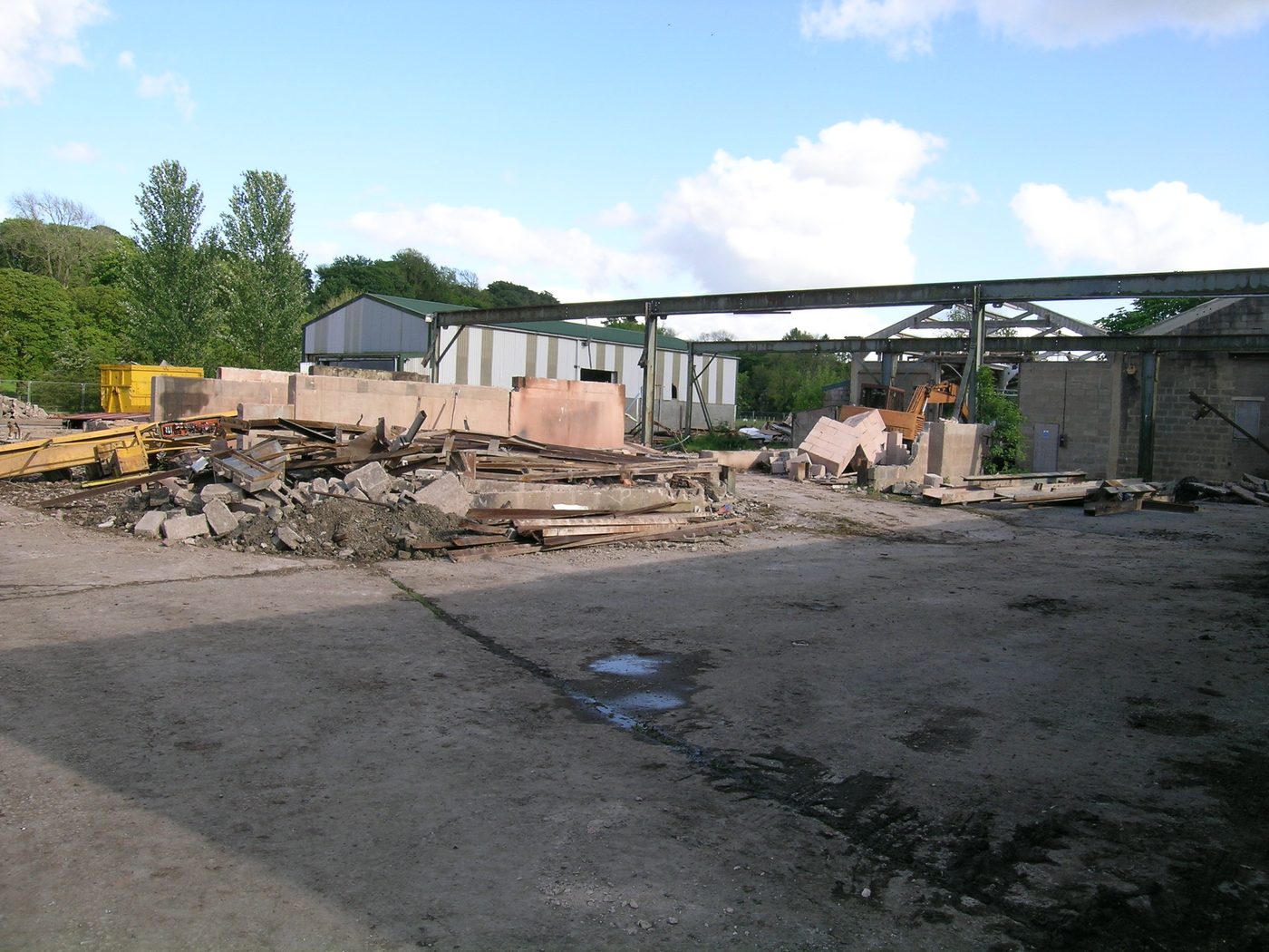 The site before — industrial brownfield ground